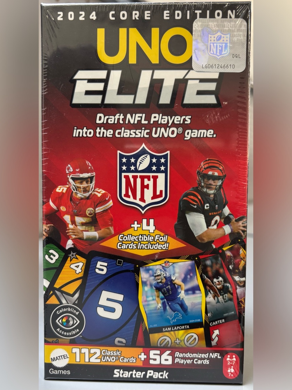 Mattel UNO Elite 2024 Core Edition NFL Starter Pack